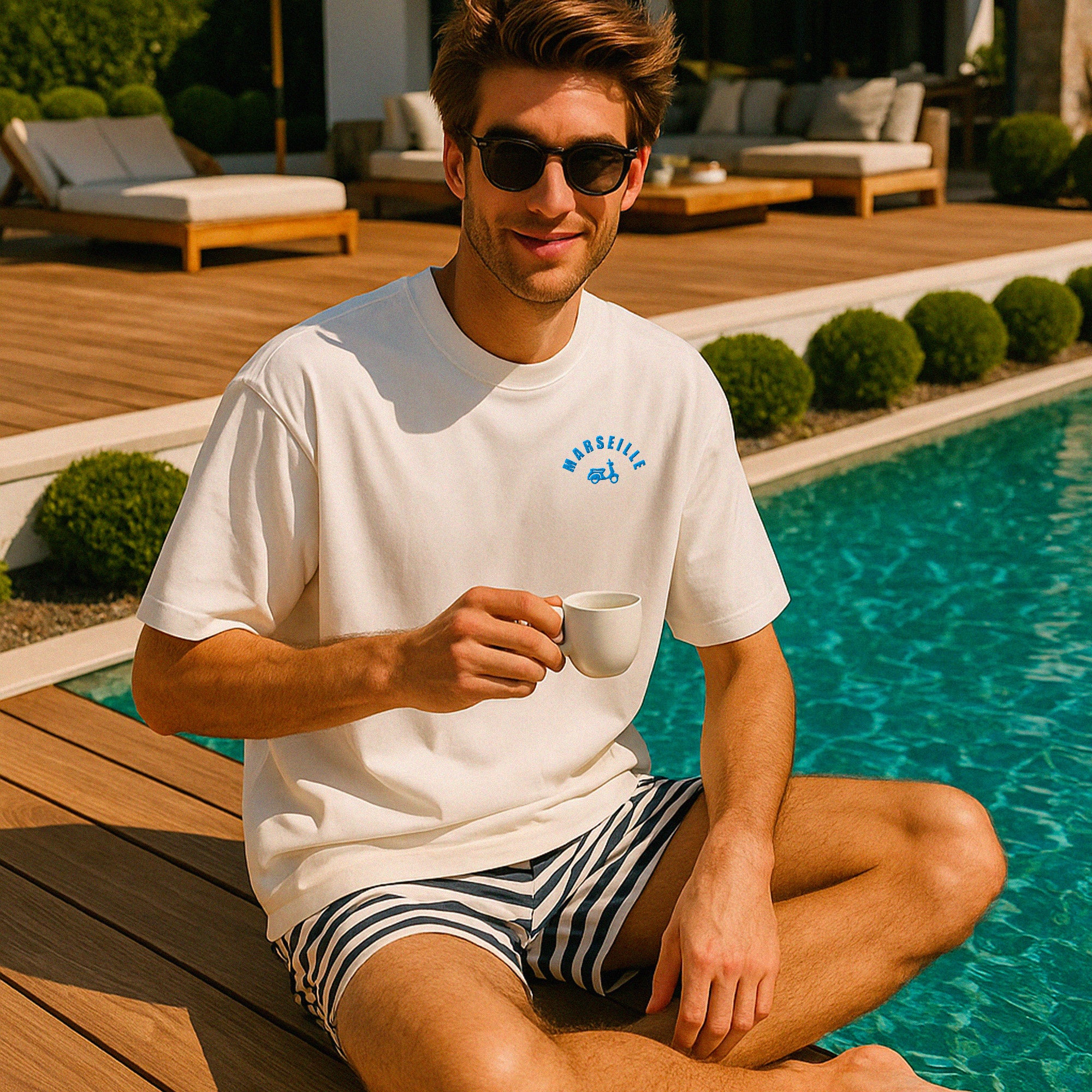 TSHIRT BLANC MARSEILLE