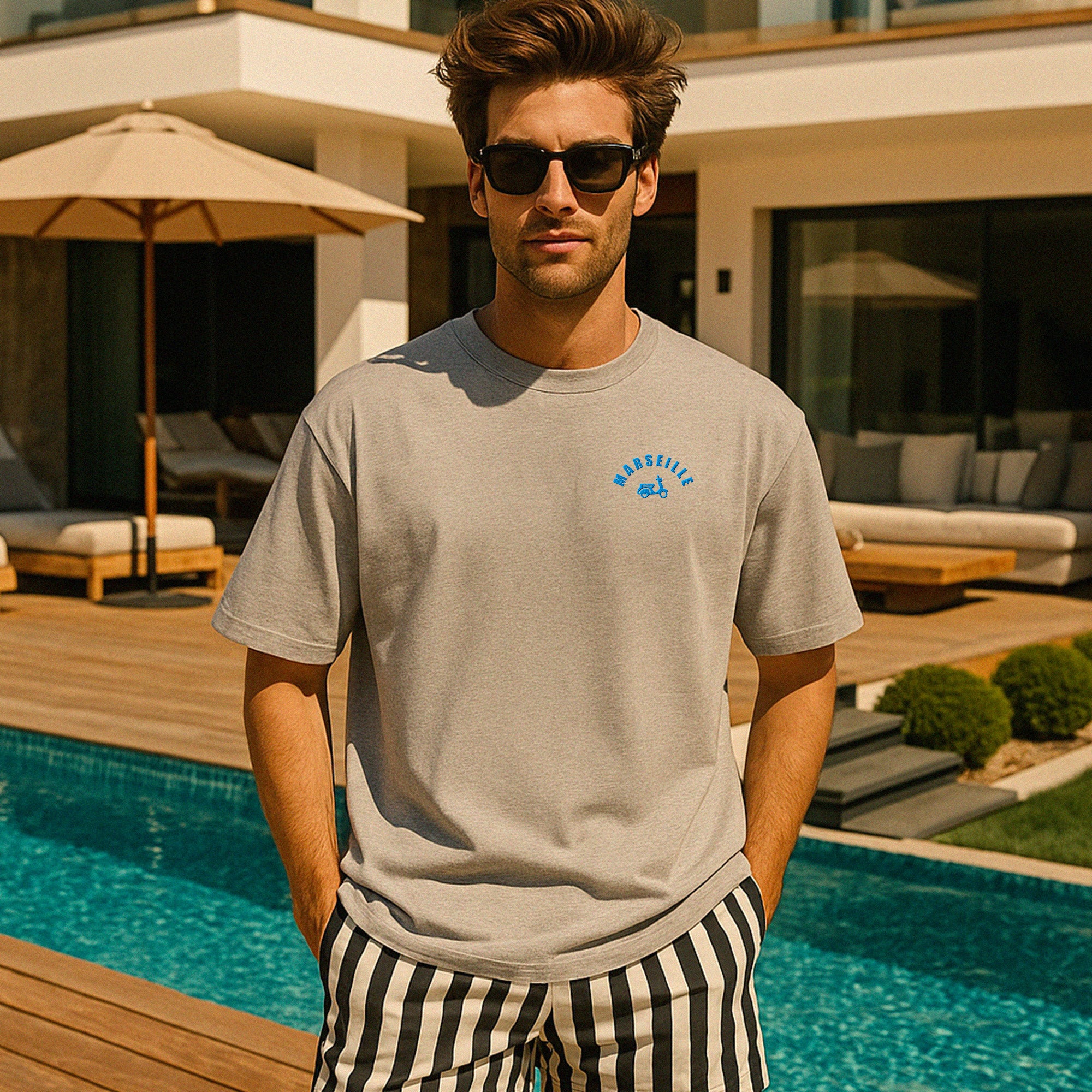 TSHIRT GRIS MARSEILLE